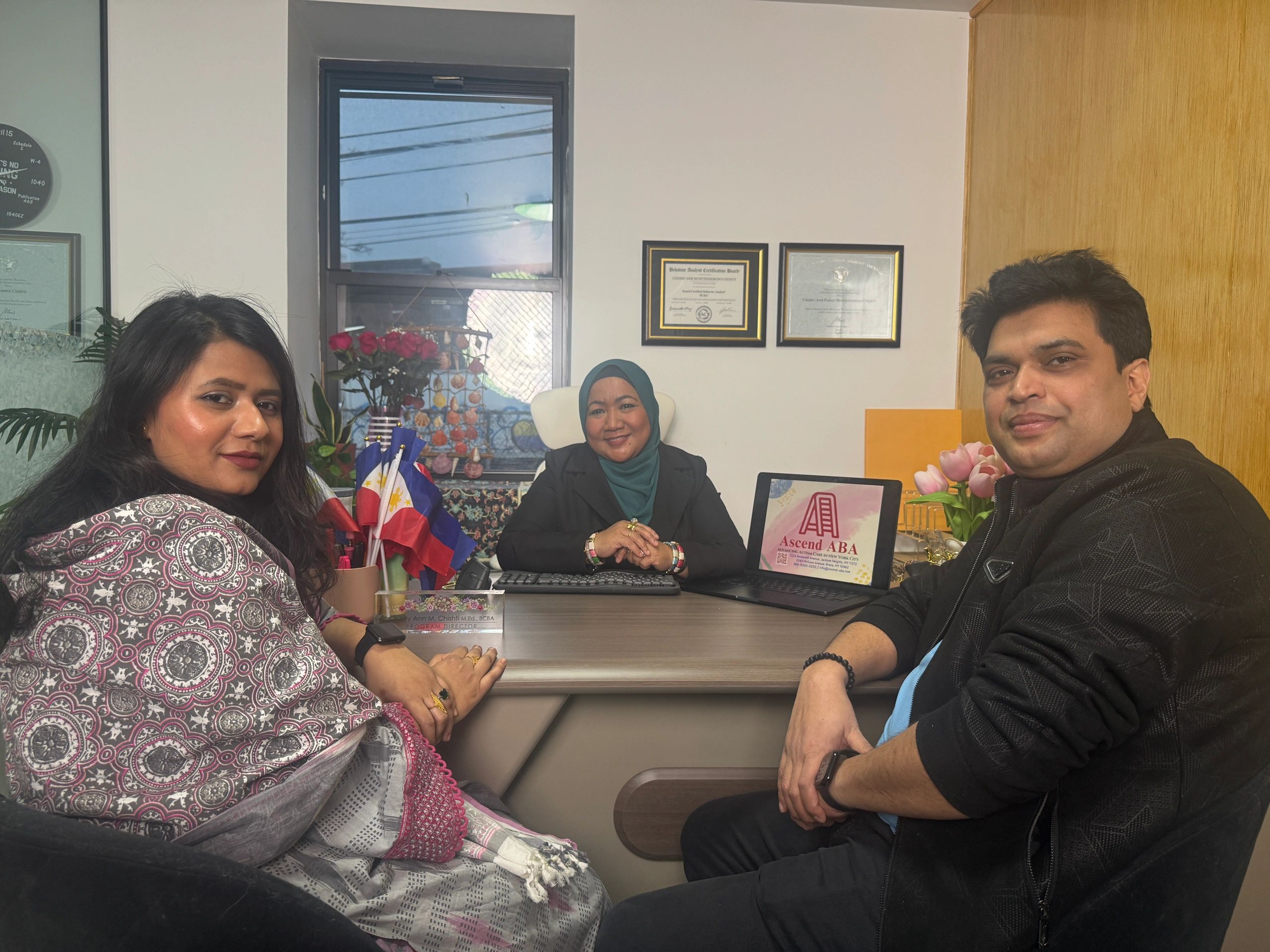 Ascend ABA team in their office